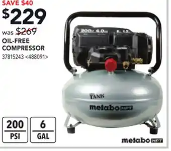 RONA METABO HPT OIL-FREE COMPRESSOR offer
