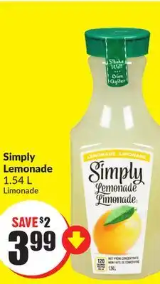 Chalo FreshCo Simply Lemonade 1.54 L offer