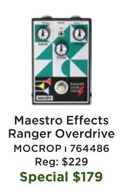 Long & McQuade Ranger Overdrive Pedal offer