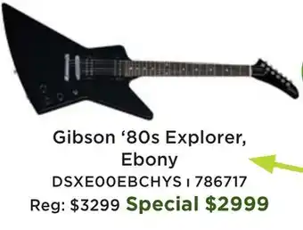 Long & McQuade Gibson 80s Explorer - Ebony offer