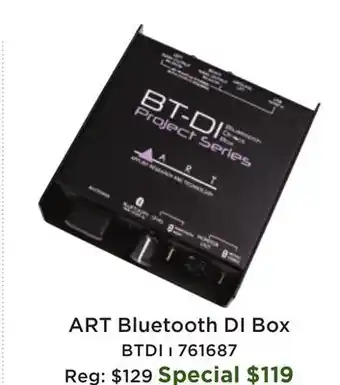 Long & McQuade ART Pro Audio Bluetooth Direct Box offer