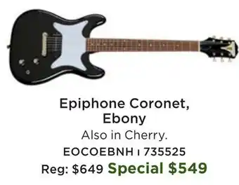 Long & McQuade Epiphone Coronet Electric Guitar - Ebony offer