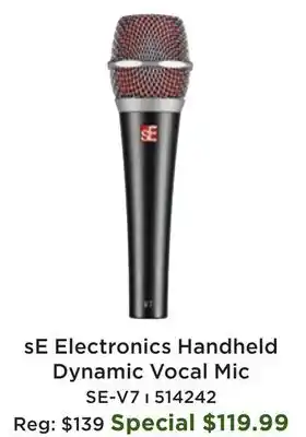 Long & McQuade sE Electronics V7 Handheld Dynamic Vocal Microphone offer