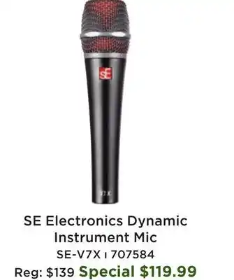 Long & McQuade sE Electronics V7 X Dynamic Instrument Microphone w/ Accessories offer
