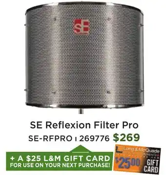 Long & McQuade sE Electronics Reflexion Filter Pro offer