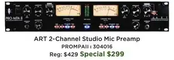 Long & McQuade ART Pro Audio Pro MPA-II Two Channel Studio Mic Preamp offer