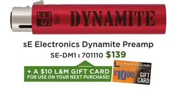 Long & McQuade sE Electronics DM1 Dynamite Preamplifier offer