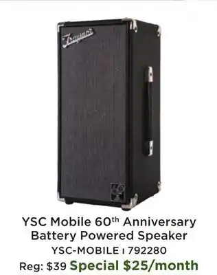 Long & McQuade Yorkville Sound YSC Mobile 60th Anniversary Battery Powered Speaker offer