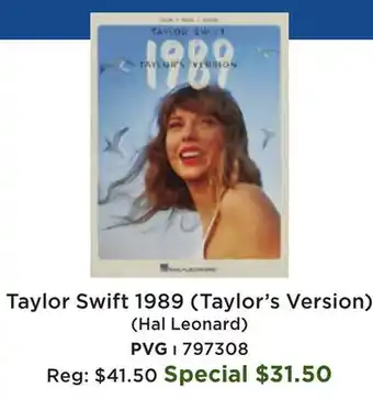 Long & McQuade Taylor Swift 1989 (Taylor's Version) (Hal Leonard) offer
