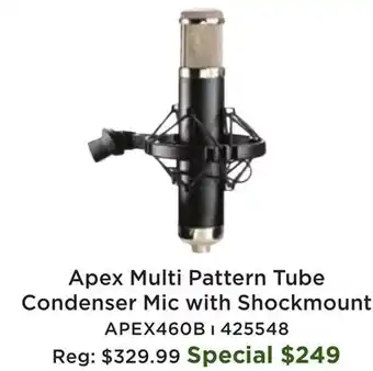 Long & McQuade Apex 460B Multipattern Tube Condenser Microphone offer