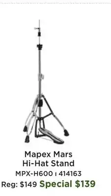 Long & McQuade Mapex Mars Hi-Hat Stand - Chrome offer