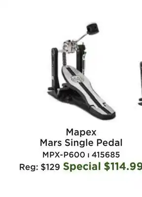 Long & McQuade Mapex Mars P600 Single Pedal offer
