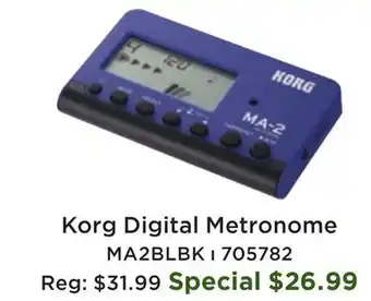 Long & McQuade Korg MA-2 Digital Metronome - Blue/Black offer
