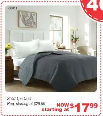 Oxford Mills SOLID 1PC QUILT offer