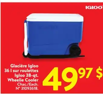 Walmart Igloo 38qt Wheelie Cooler offer