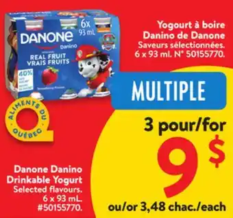 Walmart Danone Danino Drinkable Yogurt offer