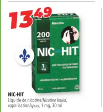 Familiprix NIC-HIT Nicotine liquid, spray, 1 mg, 30 ml offer