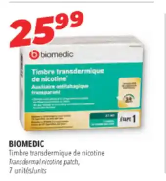 Familiprix BIOMEDIC Transdermal nicotine patch, 7 units offer