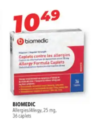 Familiprix BIOMEDIC Allergy, 25 mg, 36 caplets offer