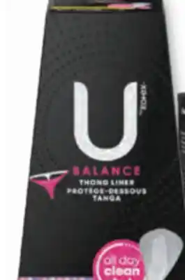 Familiprix U by Kotex Balance thong liner regular 50un offer