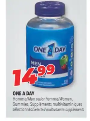 Familiprix ONE A DAY, Women or Men, Gummies, Selected multivitamin supplements offer