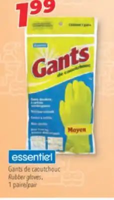Familiprix ESSENTIEL, Rubber gloves, 1 pair offer