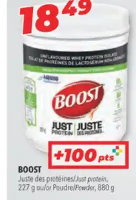 Familiprix BOOST Just protein, 227 g ou/or Poudre/Powder, 880 g offer