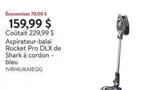 Walmart Aspirateur-balai Rocket Pro DLX de Shark à cordon – bleu offer