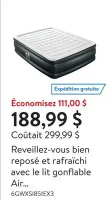 Walmart Reveillez-vous bien reposé et rafraïchi avec le lit gonflable Air Mattress Grand d'Sealy. Dormez dans un confort ultime sur l offer