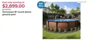 Club Piscine Tennessee 18' round above ground pool offer