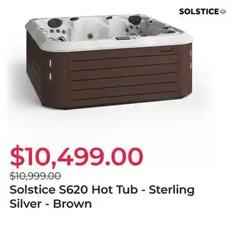 Club Piscine Solstice S620 Hot Tub - Sterling Silver - Brown offer