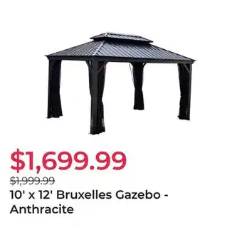 Club Piscine 10' x 12' Bruxelles Gazebo - Anthracite offer