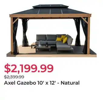 Club Piscine Axel Gazebo 10' x 12' - Natural offer
