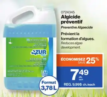 Patrick Morin Preventive Algaecide offer