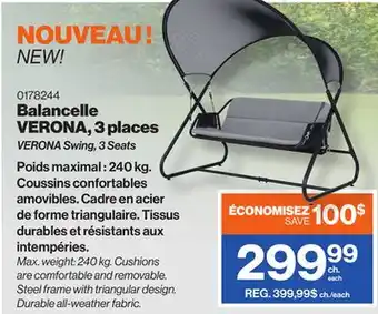 Patrick Morin VERONA Swing, 3 Seats offer