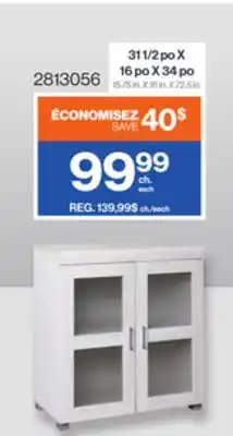 Patrick Morin MODESTO 2-Door Pantry Cabinet, White, 31,5-in. x 16-in. x 34-in offer