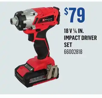 Canac 18 V 1/4 in. Impact Driver Set offer