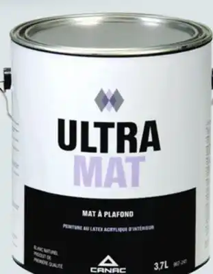 Canac UltraMat Ceiling Latex Paint Natural White 3.7 L offer