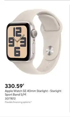 Staples Apple Watch SE 40mm Starlight - Starlight Sport Band S/M offer