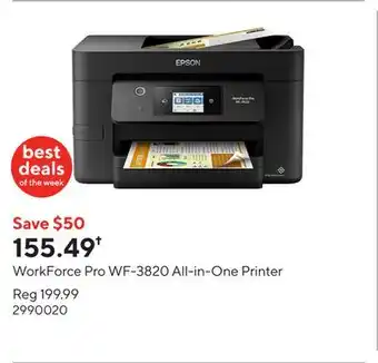 Staples WorkForce Pro WF-3820 All-in-One Printer offer