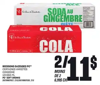 Provigo BOISSONS GAZEUSES PC, 12X355 ML offer