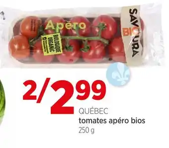 Avril QUÉBEC tomates apéro bios offer