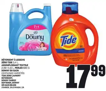 Provigo DÉTERGENT À LESSIVE 3,4 L, ASSOUPLISSANT TEXTILE 2,98-4,16 L, PERLES 680 g, DOWNY OU GAIN offer