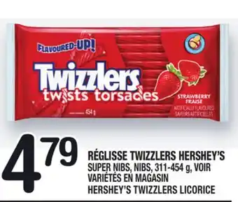 Marche Ami RÉGLISSE TWIZZLERS HERSHEY'S | HERSHEY'S TWIZZLERS LICORICE offer
