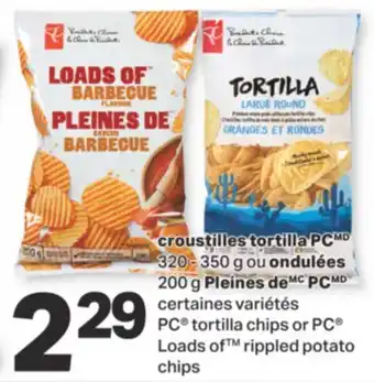 L'Intermarché CROUSTILLES TORTILLA PCMD 320 - 350 G OU ONDULÉES 200 G PLEINES DEMC PCMD offer