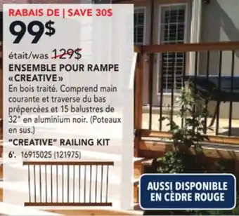 RONA CREATIVE RAILING KIT 6' offer