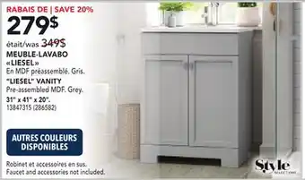 RONA STYLE SELECTIONS LIESEL VANITY offer
