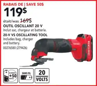 RONA 20-V VS OSCILLATING TOOL offer