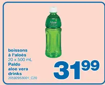 Wholesale Club BOISSONS À L'ALOÈS, 20 x 500 mL offer