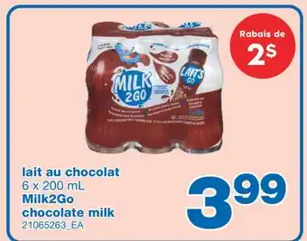 Wholesale Club LAIT AU CHOCOLAT, 6 x 200 mL offer